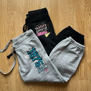 Urban Heritage Cropped Sweatpants - Set of 2 (Grey and Black)